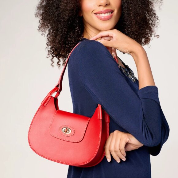 Dooney & Bourke Sweety Leather Crossbody Hobo  0377 - Picture 2 of 2